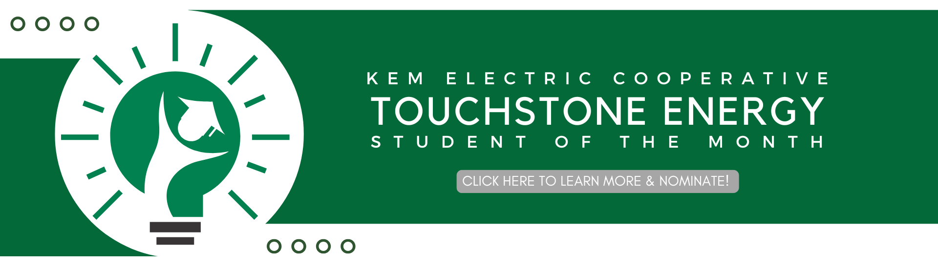 KEM Electric's Touchstone Energy Student of the Month 