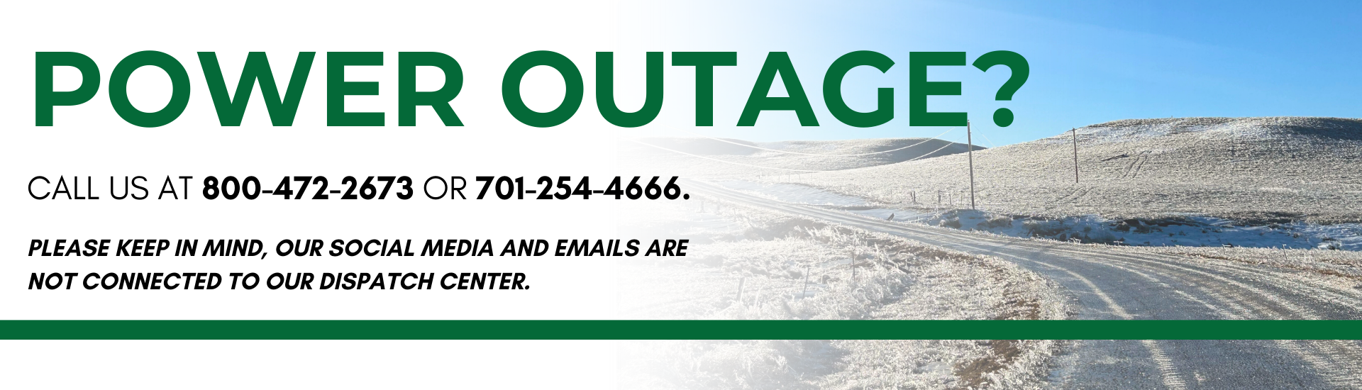 KEM winter outage banner